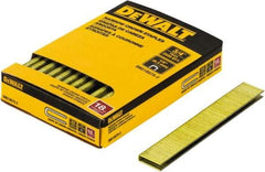 DeWALT - 5/8" Long x 1/4" Wide, 18 Gauge Crowned Construction Staple - Steel, Copper Finish, Chisel Point - All Tool & Supply