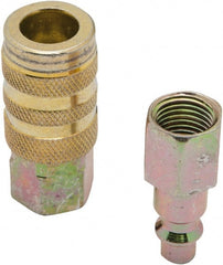 Stanley Bostitch - 2 Piece 1/4" Body 1/4 NPT Steel Industrial Pneumatic Coupling Plug Set - All Tool & Supply