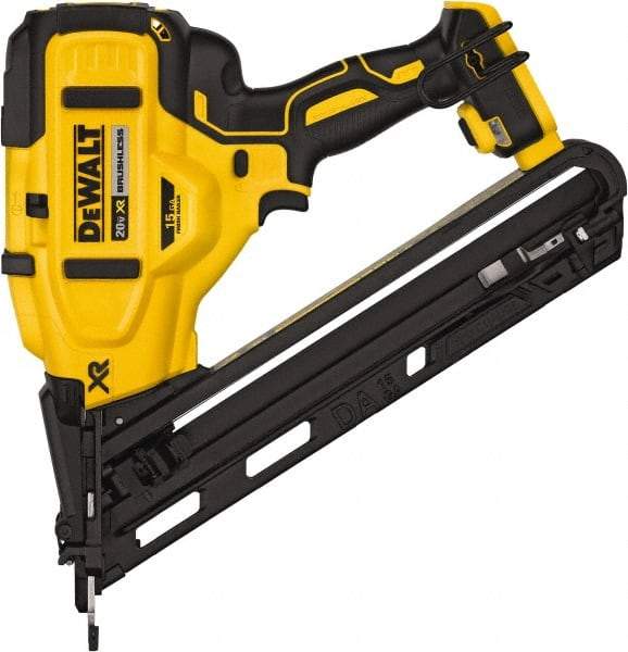 DeWALT - Cordless Finish Nailer - 15 Gauge Nail Diam, 1-1/4 to 2-1/2" Long Nail, Lithium-Ion Batteries Not Included - All Tool & Supply