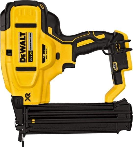 DeWALT - Cordless Brad Nailer - 18 Gauge Nail Diam, 5/8 to 2-1/8" Long Nail, Lithium-Ion Batteries Not Included - All Tool & Supply