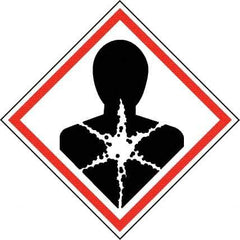 NMC - Hazardous Materials Label, Header: Health Hazard - Legend: GHS - Graphic, English, Black & Red, 2" Long x 2" High, No Coating - All Tool & Supply