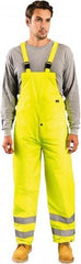 OccuNomix - Size 5XL, High Visibility Yellow, Rain Bib Overall - 61" Chest, 1 Pocket, Open Ankle - All Tool & Supply