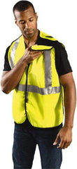 OccuNomix - Size 3XL Flame Resistant/Retardant Yellow Solid Breakaway Vest - 52 to 54" Chest, ANSI 107-2015, ASTM F1506, ATPV=7.1 cal/Sq cm, NFPA 70E/HRC=1, Hook & Loop Closure, Polyester Blend - All Tool & Supply