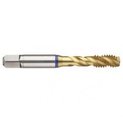 M8x1.25 6H 3-Flute PM Cobalt Blue Ring Semi-Bottoming 40 degree Spiral Flute Tap-TiN - All Tool & Supply