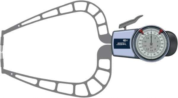 SPI - Outside Dial Caliper Gages Minimum Measurement (Inch): 0 Maximum Measurement (Inch): 2 - All Tool & Supply