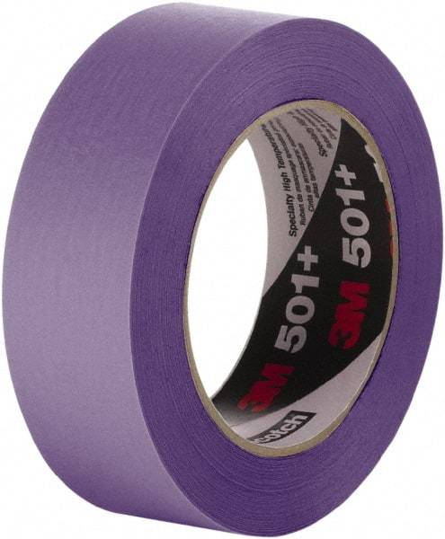 3M - 24mm Wide x 55 m Long Purple Crepe Paper Masking Tape - Series 501+, 33 In/Lb Tensile Strength - All Tool & Supply