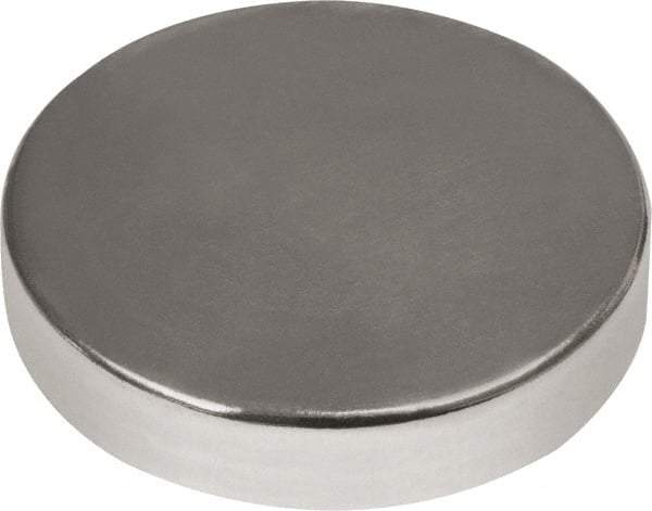 Mag-Mate - 3/4" Diam x 1/8" High Neodymium Rare Earth Magnet - 18 Lb Max Capacity, 180°F Max, Nickel Plated - All Tool & Supply