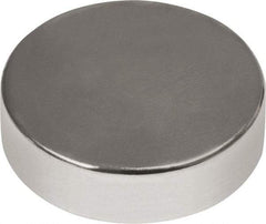 Mag-Mate - 1/2" Diam x 3/16" High Neodymium Rare Earth Magnet - 11.5 Lb Max Capacity, 180°F Max, Nickel Plated - All Tool & Supply