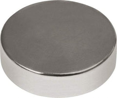 Mag-Mate - 1/2" Diam x 3/16" High Neodymium Rare Earth Magnet - 9.3 Lb Max Capacity, 180°F Max, Nickel Plated - All Tool & Supply