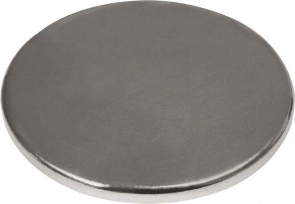 Mag-Mate - 1" Diam x 1/16" High Neodymium Rare Earth Magnet - 16.5 Lb Max Capacity, 180°F Max, Nickel Plated - All Tool & Supply