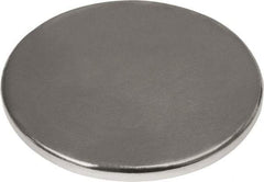 Mag-Mate - 1" Diam x 1/16" High Neodymium Rare Earth Magnet - 16.5 Lb Max Capacity, 180°F Max, Nickel Plated - All Tool & Supply