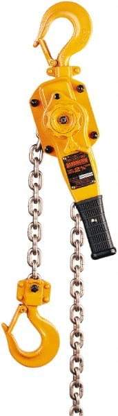 Harrington Hoist - 5,500 Lb Lifting Capacity, 5' Lift Height, Lever Hoist - Made from Chain, 81 Lb Avg Pull to Lift Rated Load, 1 Chain - All Tool & Supply