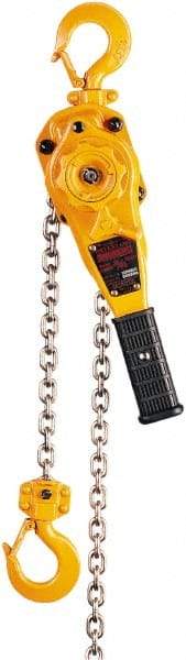 Harrington Hoist - 2,000 Lb Lifting Capacity, 5' Lift Height, Lever Hoist - Made from Chain, 72 Lb Avg Pull to Lift Rated Load, 1 Chain - All Tool & Supply