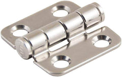 Made in USA - 1-1/2" Long x 1-1/2" Wide, Cabinet Hinge - 316 Stainless Steel, High Gloss Finish - All Tool & Supply