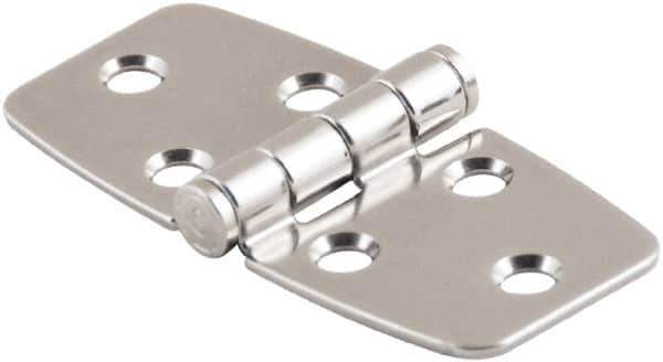 Made in USA - 2.44" Long x 3.07" Wide, Cabinet Hinge - 316 Stainless Steel, High Gloss Finish - All Tool & Supply