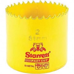 Starrett - 2" Diam, 1-5/8" Cutting Depth, Hole Saw - High Speed Steel Saw, Toothed Edge - All Tool & Supply