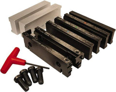 Jet Machining - 6" Jaw Width, " Jaw Height, Standard Vise Jaw Sets - Hardened Steel - All Tool & Supply