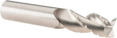 SGS - 1/2" Diam, Coarse Pitch, 1" LOC, 3 Flute Solid Carbide 0.03" Corner Radius Roughing End Mill - TiB2 Finish, 3" OAL, 1/2" Shank Diam, Single End, Centercutting, 38° Helix - All Tool & Supply