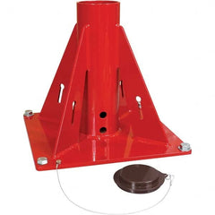 THERN - Davit Crane Bases Base Type: Pedestal Base Finish/Coating: Red Powder Coat - All Tool & Supply