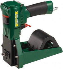 Klinch-Pak - Pneumatic Staple Gun - 1-1/4" Staples, 1000 Lb Capacity, Green, Aluminum - All Tool & Supply