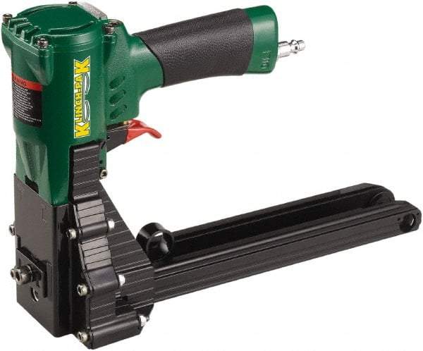 Klinch-Pak - Pneumatic Staple Gun - 1-3/8" Staples, 100 Lb Capacity, Green, Aluminum - All Tool & Supply