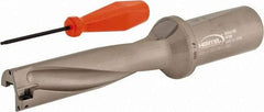 Hertel - 4" Max Drill Depth, 4xD, 1" Diam, Indexable Insert Drill - 2 Inserts, 1-1/4" Shank Diam, Straight Shank - All Tool & Supply