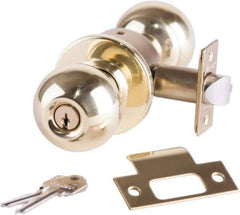 Arrow Lock - Entrance Lever Lockset - 2-3/4" Back Set, Steel, Bright Brass Finish - All Tool & Supply