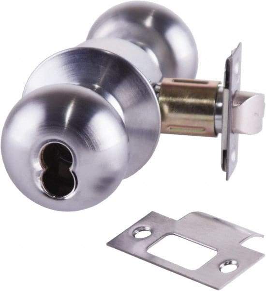 Arrow Lock - Entrance Lever Lockset - 2-3/4" Back Set, Steel, Brushed Chrome Finish - All Tool & Supply