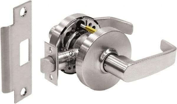 Sargent - Passage Lever Lockset - 2-3/4" Back Set, Steel, Brushed Chrome Finish - All Tool & Supply