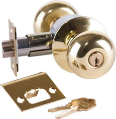 Arrow Lock - Entrance Lever Lockset - 2-3/4" Back Set, Steel, Bright Brass Finish - All Tool & Supply