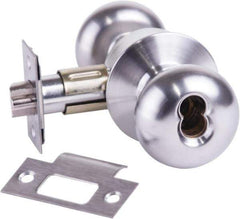 Arrow Lock - Entrance Lever Lockset - 2-3/4" Back Set, Steel, Brushed Chrome Finish - All Tool & Supply