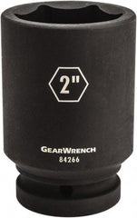 GearWrench - 1" Drive 2-1/8" Deep Impact Socket - 6 Points, 4-1/4" OAL - All Tool & Supply