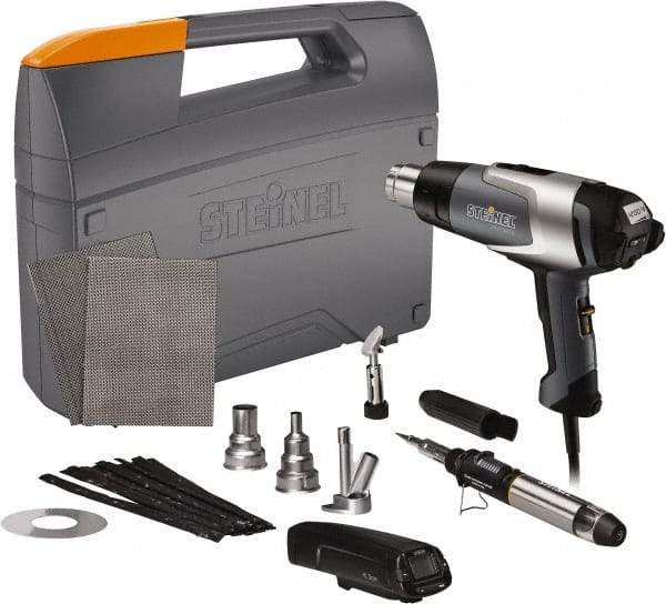 Steinel - 120 to 1,200°F Heat Setting, 4 to 13 CFM Air Flow, Heat Gun Kit - 120 Volts, 13.5 Amps, 1,600 Watts, 6' Cord Length - All Tool & Supply