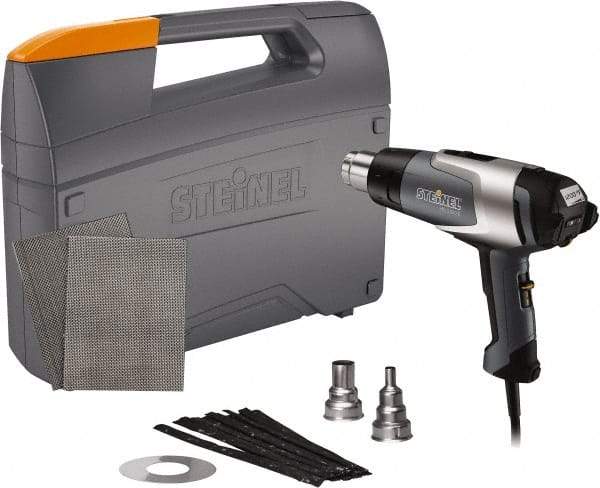 Steinel - 120 to 1,200°F Heat Setting, 4 to 13 CFM Air Flow, Heat Gun Kit - 120 Volts, 13.5 Amps, 1,600 Watts, 6' Cord Length - All Tool & Supply