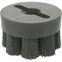 Weiler - 4" 120 Grit Ceramic Crimped Disc Brush - Fine Grade, Drive Arbor Connector, 1-1/2" Trim Length, 1-1/4" Arbor Hole - All Tool & Supply