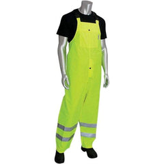 PIP - Size L, High Visibility Yellow, Waterproof Bib Overall - 1 Pocket - All Tool & Supply