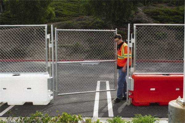 VizCon - 72" High x 6' Long x 72" Wide Barrier Gate Panel - Galvanized Finish, Silver, Use with 45032-O, 45032-W - All Tool & Supply