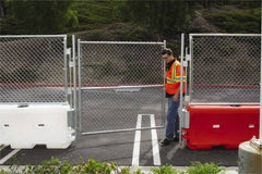 VizCon - 72" High x 6' Long x 72" Wide Barrier Gate Panel - Galvanized Finish, Silver, Use with 45032-O, 45032-W - All Tool & Supply