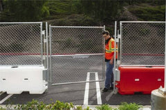 VizCon - 72" High x 6' Long x 72" Wide Barrier Gate Kit - Galvanized Finish, Silver, Use with 45032-O, 45032-W - All Tool & Supply