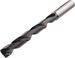 Seco - 15mm 140° Solid Carbide Jobber Drill - TiAlN Finish, Right Hand Cut, Spiral Flute, Straight Shank, 171mm OAL, Cone Relief Point - All Tool & Supply