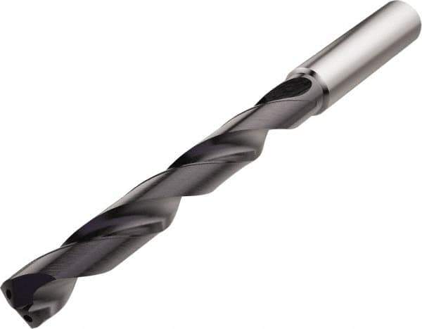 Seco - 4.8mm 140° Solid Carbide Jobber Drill - TiAlN Finish, Right Hand Cut, Spiral Flute, Straight Shank, 94mm OAL, Cone Relief Point - All Tool & Supply