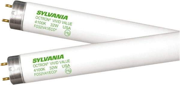 SYLVANIA - 32 Watt Fluorescent Tubular Medium Bi-Pin Lamp - 3,000°K Color Temp, 2,800 Lumens, T8, 30,000 hr Avg Life - All Tool & Supply