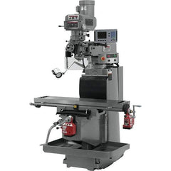 Jet - 54" Table Width x 12" Table Length, Variable Speed Pulley Control, 3 Phase Knee Milling Machine - R8 Spindle Taper, 5 hp - All Tool & Supply