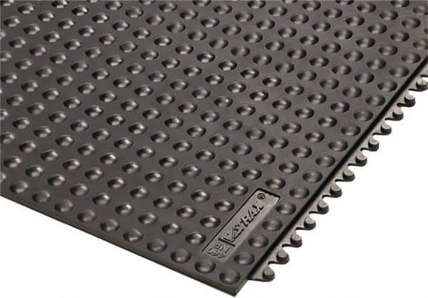 Notrax - 3' Long x 3' Wide x 5/8" Thick, Anti-Fatigue Modular Matting Tiles - 4 Interlocking Sides, Black, For Dry Areas, Series 460 - All Tool & Supply