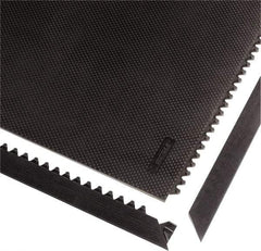 Notrax - 3' Long x 3' Wide x 1/2" Thick, Anti-Fatigue Modular Matting Tiles - 4 Interlocking Sides, Black, For Dry Areas, Series 040 - All Tool & Supply