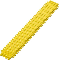 Notrax - 3' Long x 3" Wide x 5/8" Thick, Anti-Fatigue Modular Matting Tiles - Male, 4 Interlocking Sides, Yellow, For Dry Areas, Series 469 - All Tool & Supply