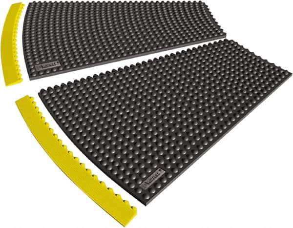 Notrax - 3' Long x 28" Wide x 5/8" Thick, Anti-Fatigue Modular Matting Tiles - 4 Interlocking Sides, Black, For Dry Areas, Series 445 - All Tool & Supply