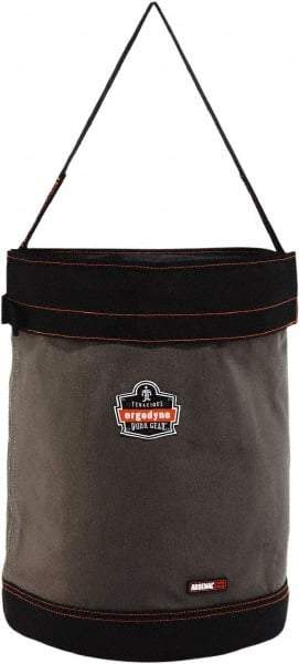 Ergodyne - 1 Pocket Gray & Black Canvas Tool Bucket - 16" Wide x 16" Deep x 20" High - All Tool & Supply