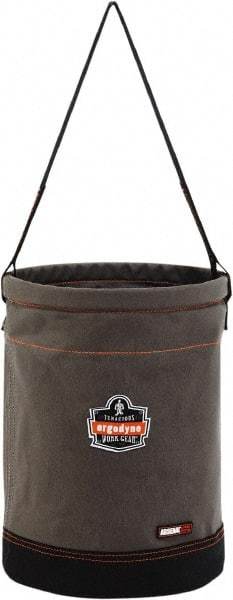 Ergodyne - 1 Pocket Gray Canvas Tool Bucket - 12-1/2" Wide x 12-1/2" Deep x 17" High - All Tool & Supply