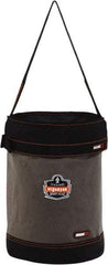 Ergodyne - 1 Pocket Gray & Black Canvas Tool Bucket - 12-1/2" Wide x 12-1/2" Deep x 17" High - All Tool & Supply